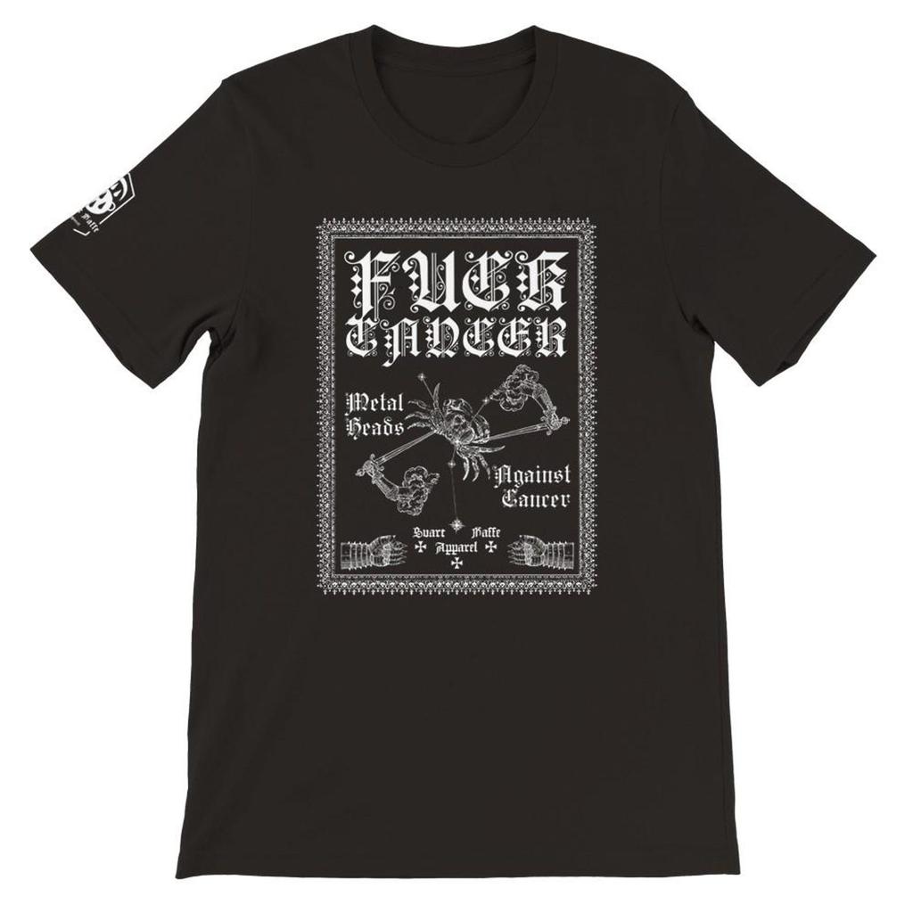 FUCK CANCER - Metal Heads Against Cancer (Regular) - Premium Unisex Crewneck T-shirt | Bella + Canvas 3001