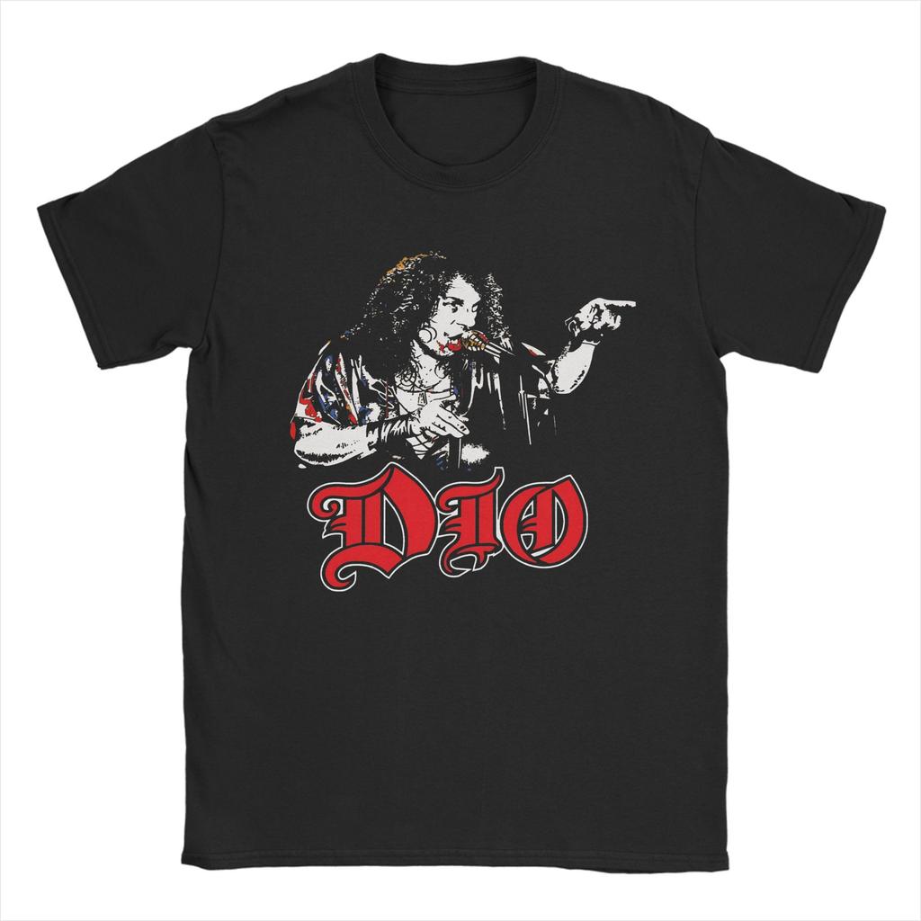 Футболка Dio Band We Rock Мужская Женская Новинка 100% Хлопок Футболки Круглый Вырез Короткий Рукав Футболка С Принтом Одежда