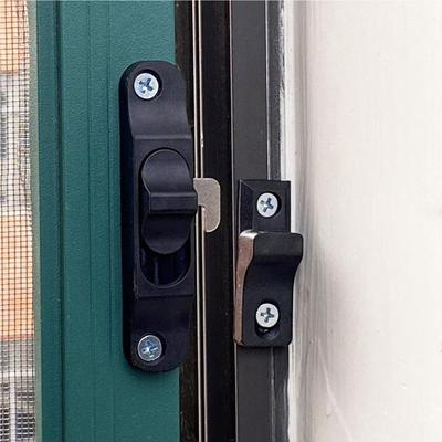 Алюминиевый сплав Раздвижной дверной замок Push-Pull Hardware Window Hook Lock Anti Theft Multifunction Door Lock Пряжка для окон
