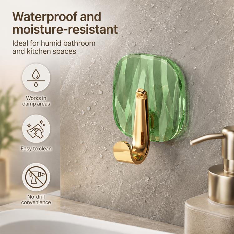 No Drill Light Luxury Plastic Adhesive Hooks Traceless Heavy-Duty Clothes Hook
