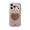 3D Чехол для телефона с мишкой и цветами для iPhone 17/16 Pro Max/15/14 - Девочковый дизайн с сердцем