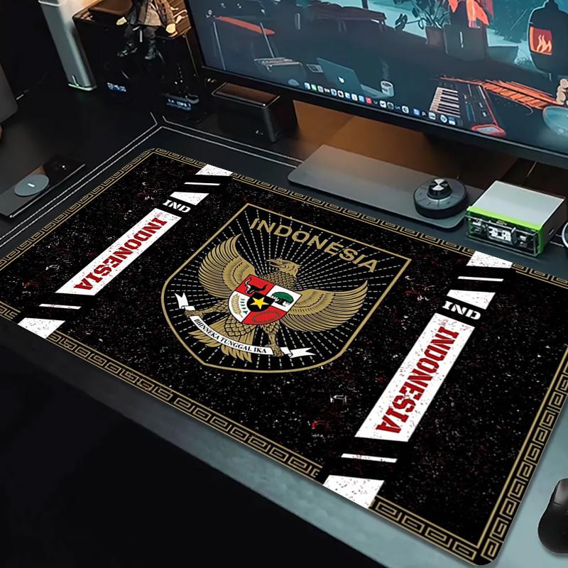 Timnas Indonesia Color Mouse Pad Large Gaming Table Cushion Non-slip Laptop Tablet Big Mousepad XXL Mat Mini PC Playmat With Lock edge