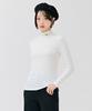 CHASECULT Women'S Basic Mock Neck T-Shirt - White