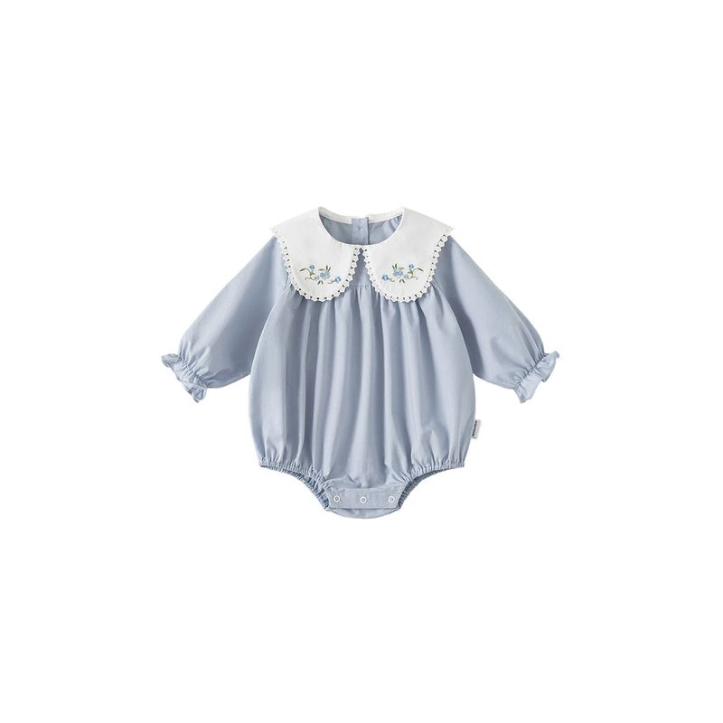Insbobo Baby Girl Jumpsuit 2026 Spring New Style Baby Spring and Autumn Triangle Romper Infant Clothes for Going Out