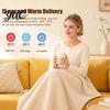 Comfortable Winter Gift for Women Heated Shawl Wraps Women, USB Wearable Blanket, Portable Blanket Cozy Neck Shoulder Heater with 3 Heat Settings