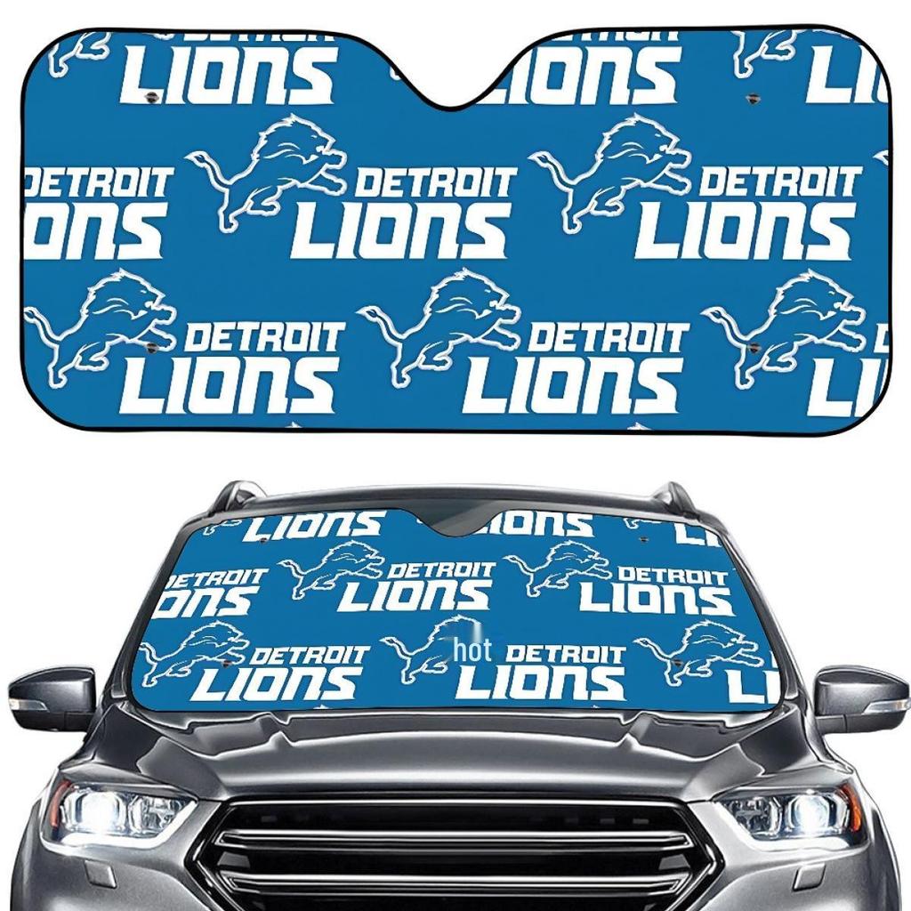 Индивидуальная солнцезащитная шторка на лобовое стекло Detroit Lions - Алюминиевая фольга для защиты от летней жары