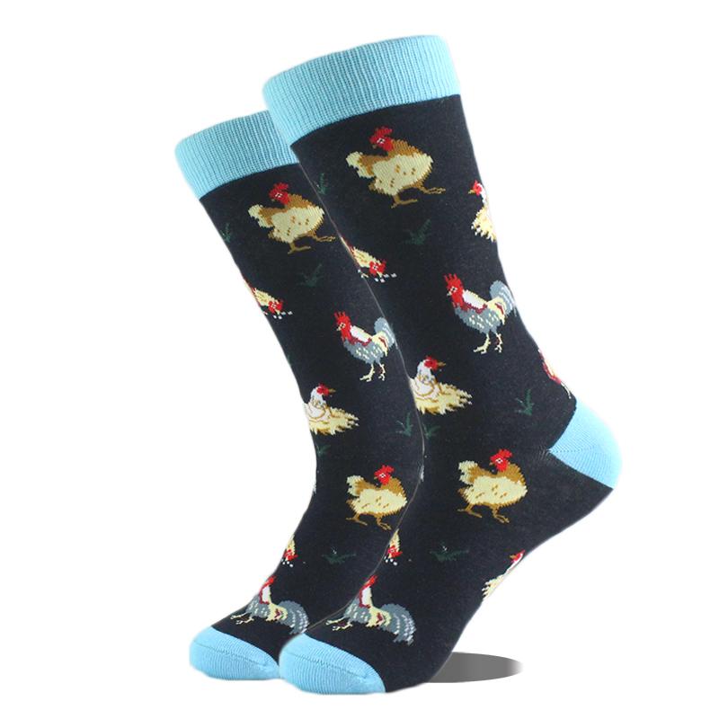 Happy Design Funny Socks Men Unisex Sheep Beer Dinosaur Pattern Sokken Divertidos Jacquard Calcetines Unisex Hip Hop Skateboard