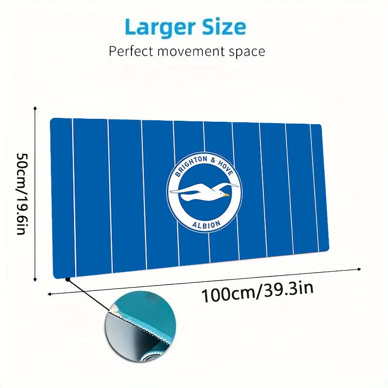 Подушка с принтом Brighton & Hove Albion Нескользящий Коврик для ноутбука, планшета, большой коврик для мыши XXL Игровой коврик для мини-ПК С заблокированным краем