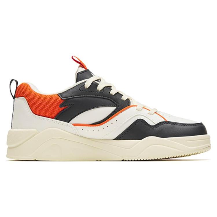 Anta Flame 3.0 Легкая амортизация Низкие кеды для скейтбординга Мужские Бело-оранжевые 112248089-3