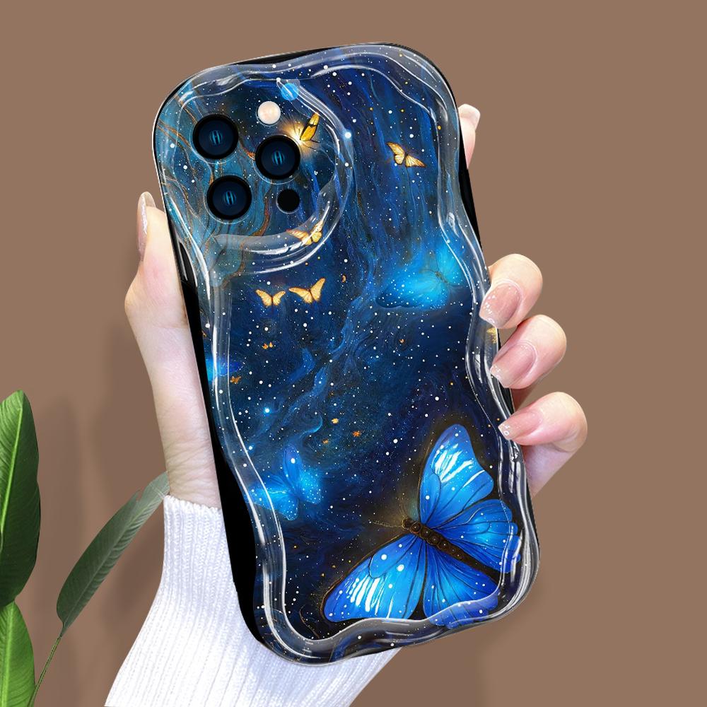 Мультяшный узор кремовая текстура чехол волнистый край мягкий силиконовый чехол для телефона чехол для iPhone Samsung Huawei Honor Xiaomi Redmi Infinix Tecno