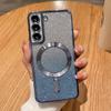Магнитный блестящий чехол с градиентом и беспроводной зарядкой для Samsung Galaxy S23 S22 Ultra S21 S20 FE Note 20 Ultra Magsafe, чехол для iphone 15 14 13 12 11