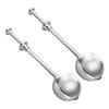 2Pcs Tea Strainer Infuser Stainless Steel Fine Mesh Ball for Loose Leaf Tea Easy Clean Tea Infuser Baking Supplies Sugar Flour Duster