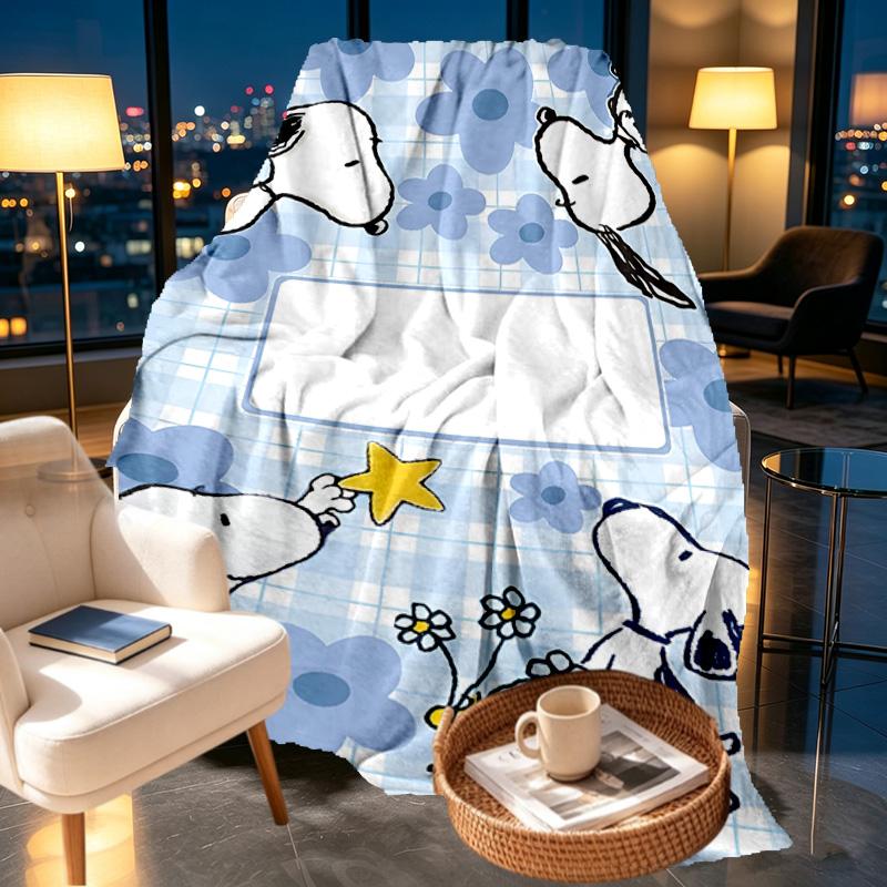 Snoopy Print Blanket - Soft & Comfortable, for Bedroom, Travel, Sofa, Home Decoration - Birthday Christmas Gift for Friend