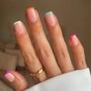 24 шт. Весенние Цветные Накладные Ногти Френч для Френч-Пресса Короткие Квадратные С Дизайнами Простой Гель-Клей Носимые Накладные Ногти