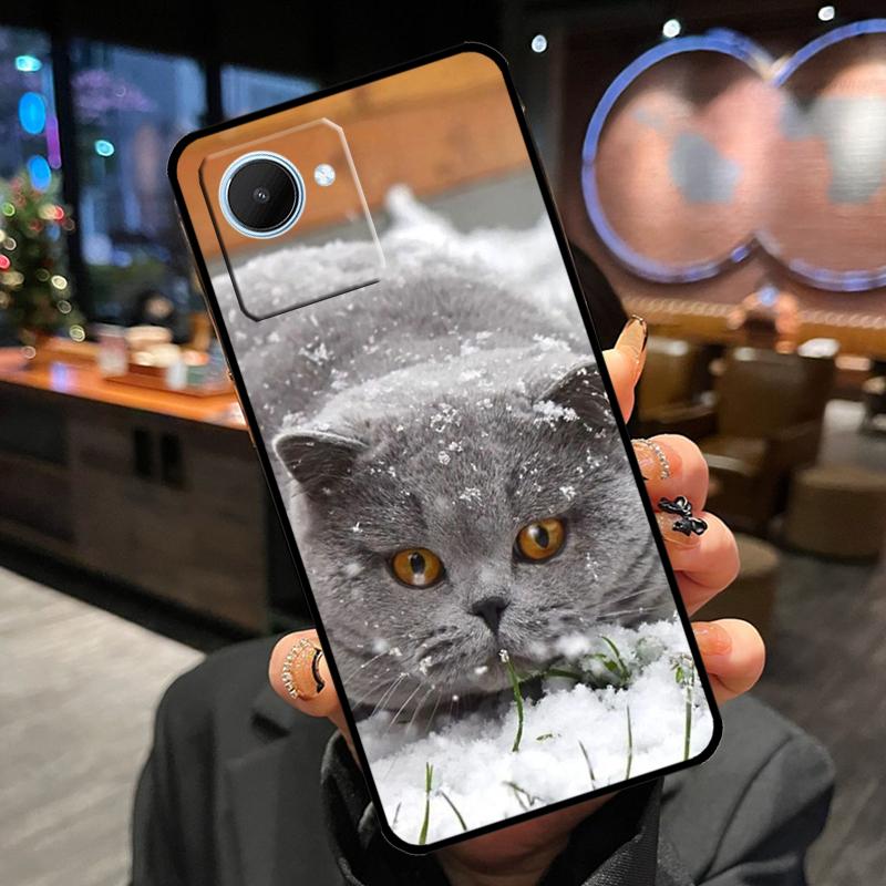 Чехол для телефона Realme с изображением британской короткошерстной кошки 11 Pro Plus 15 14 13 12 GT7 Pro GT6 C55 C51 C53 C35 C33 C61 C65 C67 C71 C75