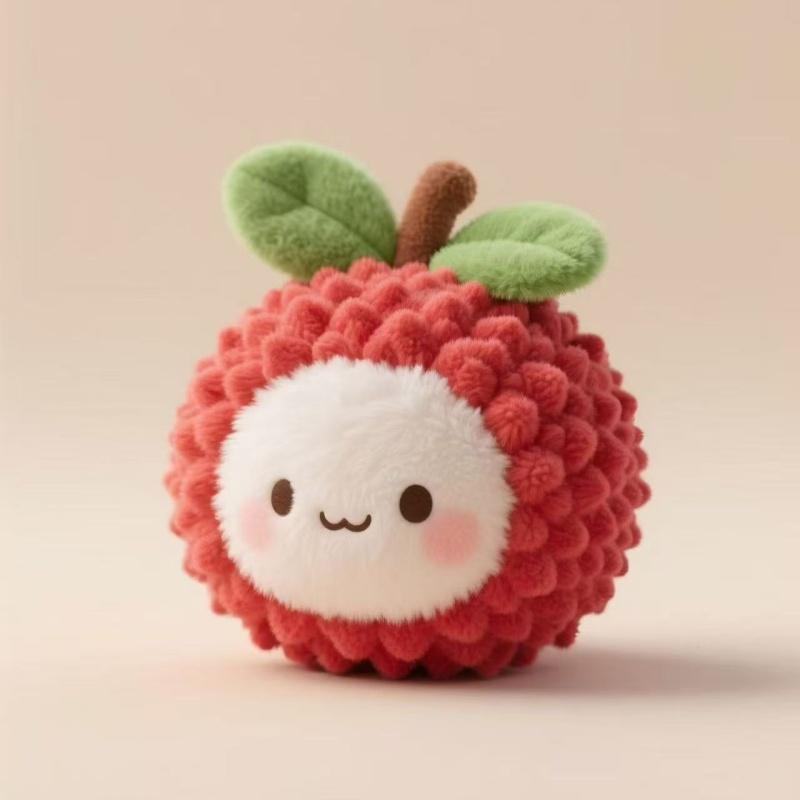 New Plush Lychee Key Chain Cute Fruit Plushies Keychain,Soft Stuffed Plush Keyring Toys for Kids’ Backpack, Purse