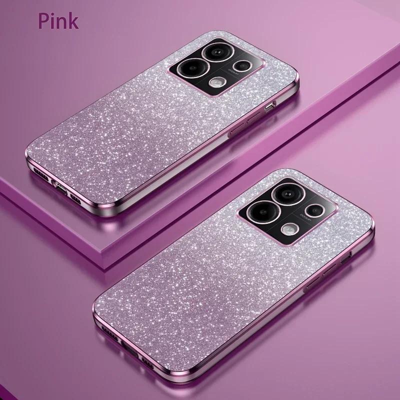 Для POCO X7 F7 Pro Силиконовый чехол с блестящим покрытием Для Xiaomi POCO X7 X6 M6 F6 F5 Pro Мягкая задняя крышка Чехол