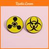 Contemporary Badge Metal Geometric Nuclear Radiation Brooch For Fashionforward Individuals