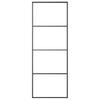 Sliding Door with Fitting 76 x 205 cm Tempered Glass & Aluminum