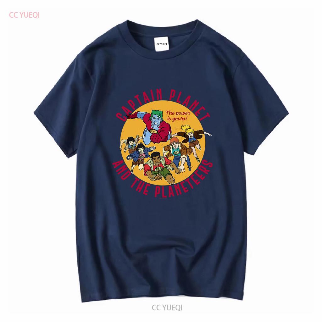 Новая футболка Captain Planet And The Planeteers с ретро-логотипом, смешная, размеры S-5XL, винтажная, стираная, с принтом, унисекс, мужская, стильная, универсальная