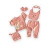 Cheerful Babies Organic Fabric Salmon 5 Piece Hospital Discharge Set