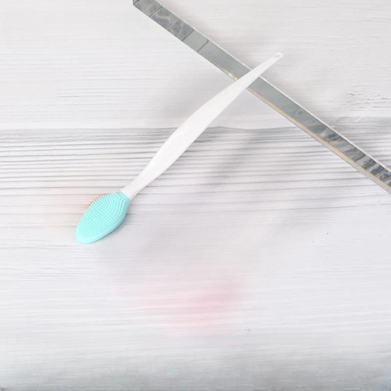 Уход за кожей, отшелушивающий пилинг для губ, очищающий скраб для лица, щеточка для очистки носа, удаление черных точек, силиконовый двусторонний инструмент для ухода за кожей