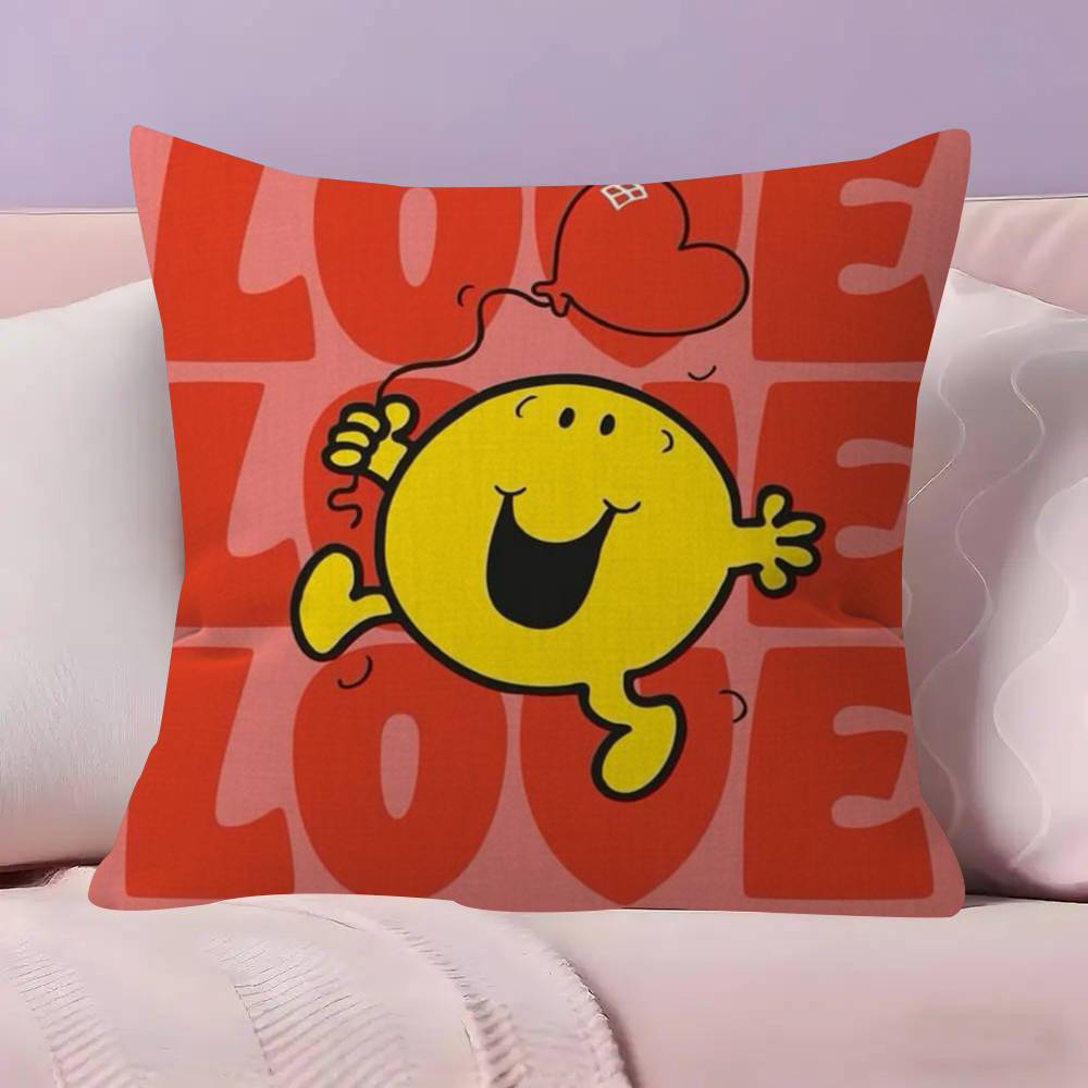 MrMen And LLittle MMiss Cushion Cushion Cover Pillowcase Upholstery Sofa Throw Pillow Home Decor Pillowcas
