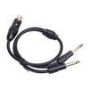 3-контактный XLR к 1/4 дюйма микрофонный кабель Превосходное качество звука Подключи и работай XLR гнездо Двойной кабель 6,35 мм для усилителя