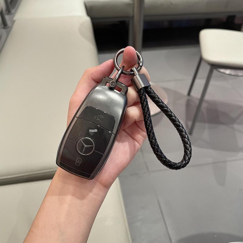 Прозрачный чехол для ключа для Mercedes E300L/E350EL/2024 GLE450/B200 с большой пряжкой G
