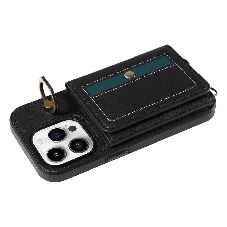 Роскошный кожаный чехол через плечо с металлическим кольцом для Samsung Galaxy A52 A72 A22 A32 A73, женский держатель с отделениями для карт, чехол для телефона Samsung S24 S23 S222 Plus