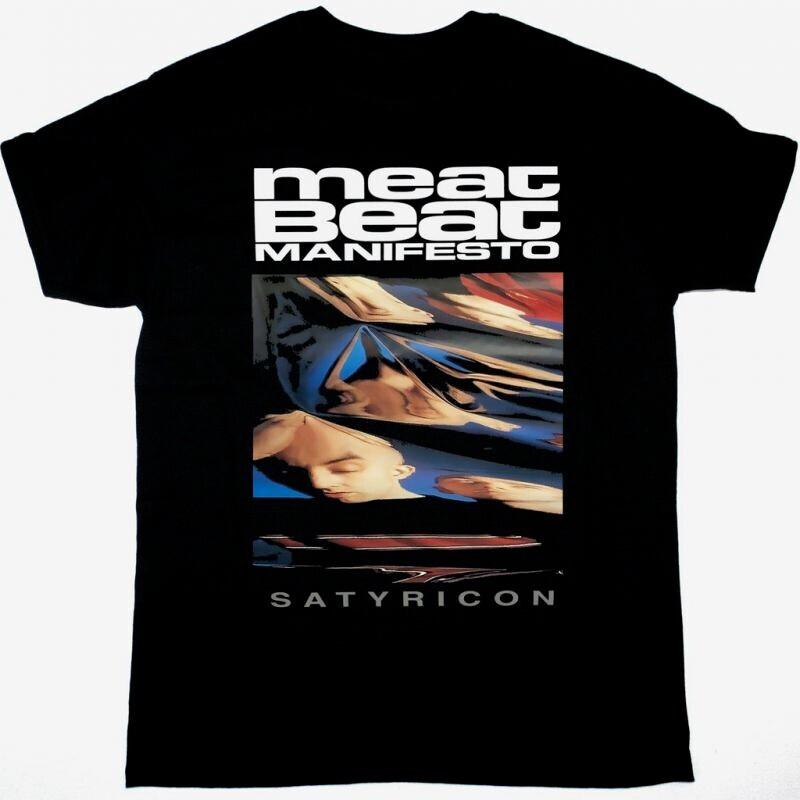 MEAT BEAT MANIFESTO SATYRICON T-Shirt Cotton Black Unisex S-5XL YA1197