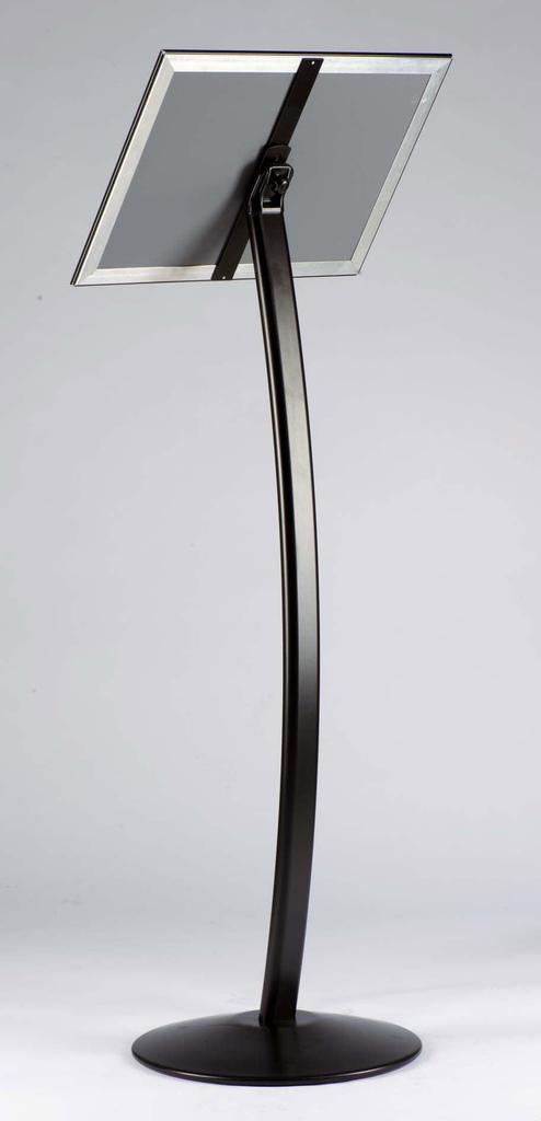 Curved Black Menuboard A4