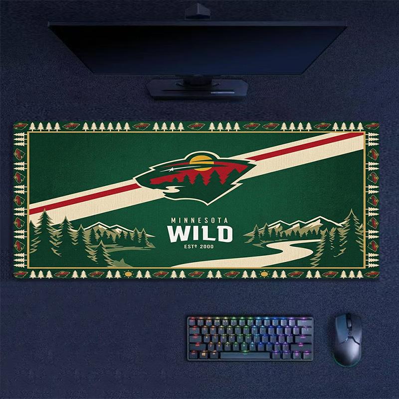 Minnesota Wild Color Mouse Pad Large Gaming Table Cushion Non-slip Laptop Tablet Big Mousepad XXL Mat Mini PC Playmat With Lock edge