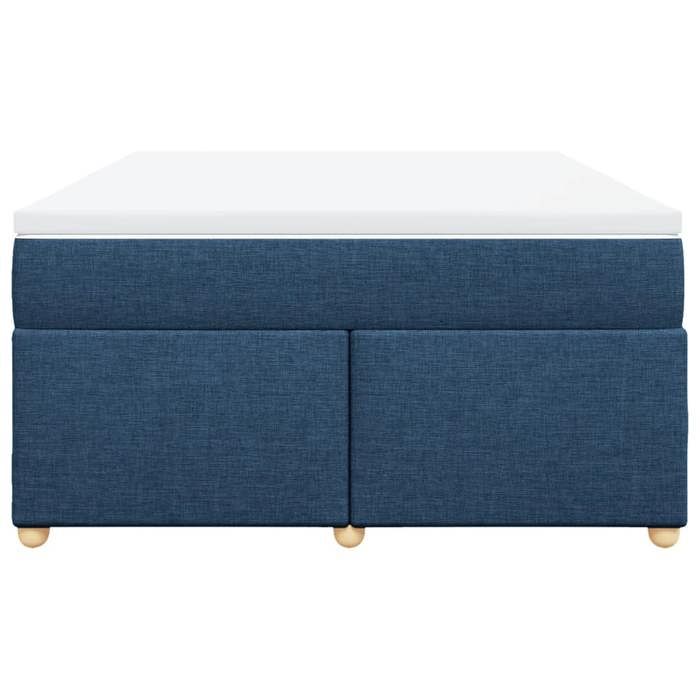 Maison Exclusive - Sommier à lattes de lit avec matelas Bleu 160x200 cm Tissu