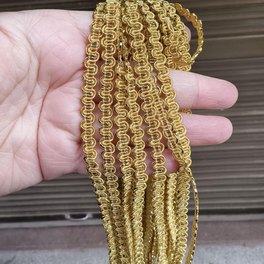 Dual Line Wave Lace Ribbon Gold Silver Color Dress Costume Accessory Wedding Party