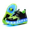 Sneakers Led Light Shoes Children's Kids Boys Girls USB Charging Glowing  Wheels Parkour Roller Skate Shoes