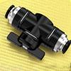 Pneumatic Push In Quick Joint Connector Hand Valve Black BUC 6mm 8mm 10mm 12mm Air Flow Control Valve To Turn Switch Manual Ball Current Limiting