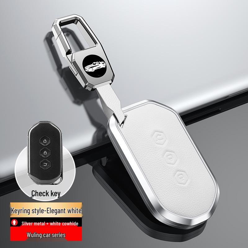 Metal Key Cover for 2020 Wuling Capgemini: Decorative Shell & Buckle