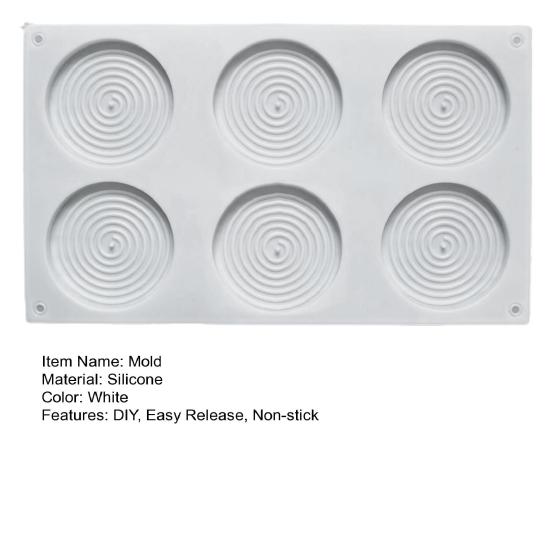Многоразовая форма для торта, легко высвобождающаяся пищевая мягкая силиконовая форма для выпечки льда, шесть гравитационных форм для печенья, инструменты для выпечки
