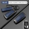 Customizable Luxury Leather Key Case Cover for A6L Q5 A4L A7 A8L Metal Car Keys Zinc Alloy with Car Logo Fit Model Keychain