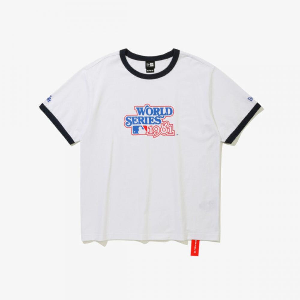 New Era La Dodgers Рингер Футболка Мировая Серия Белый