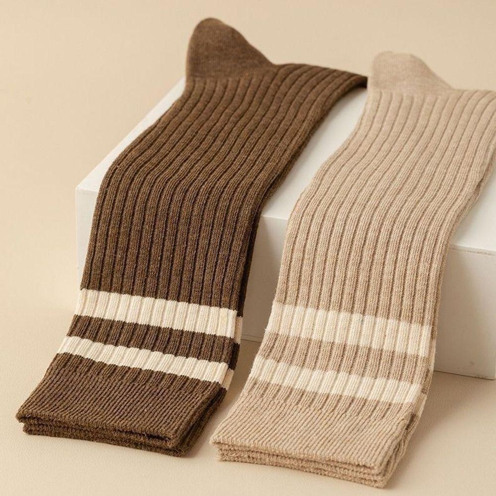 Knitted Cotton Socks Solid Color Stockings New Fashion Women Socks
