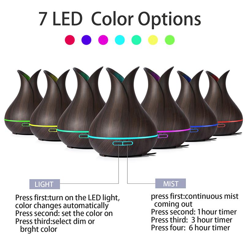 Модный большой емкости, сильный крутой туман, электрический ароматерапевтический ароматизатор, масло, ультразвуковой аромадиффузор, увлажнитель для офиса