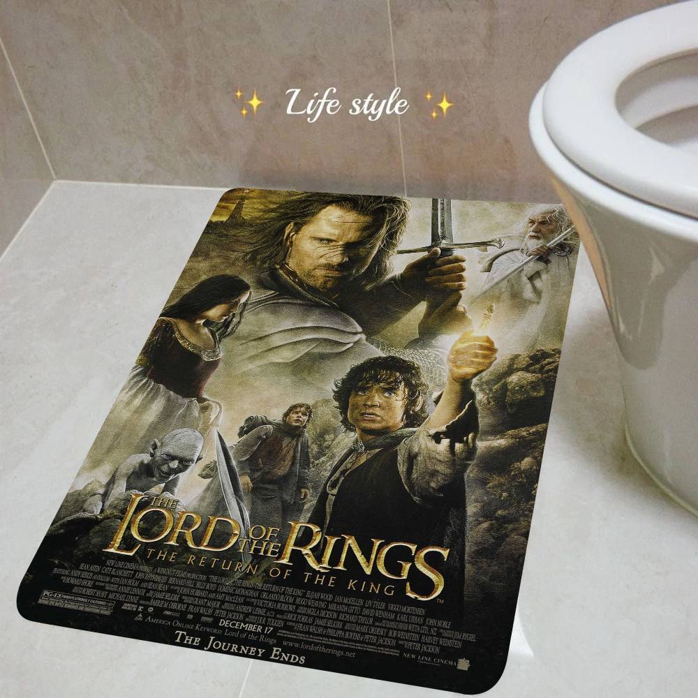 T-The L-Lords Of The R-Rings Movie Sticky Door Mat Washable Non-Slip Living Room Sofa Chairs Area Mat Kitchen Doormat Area Rug