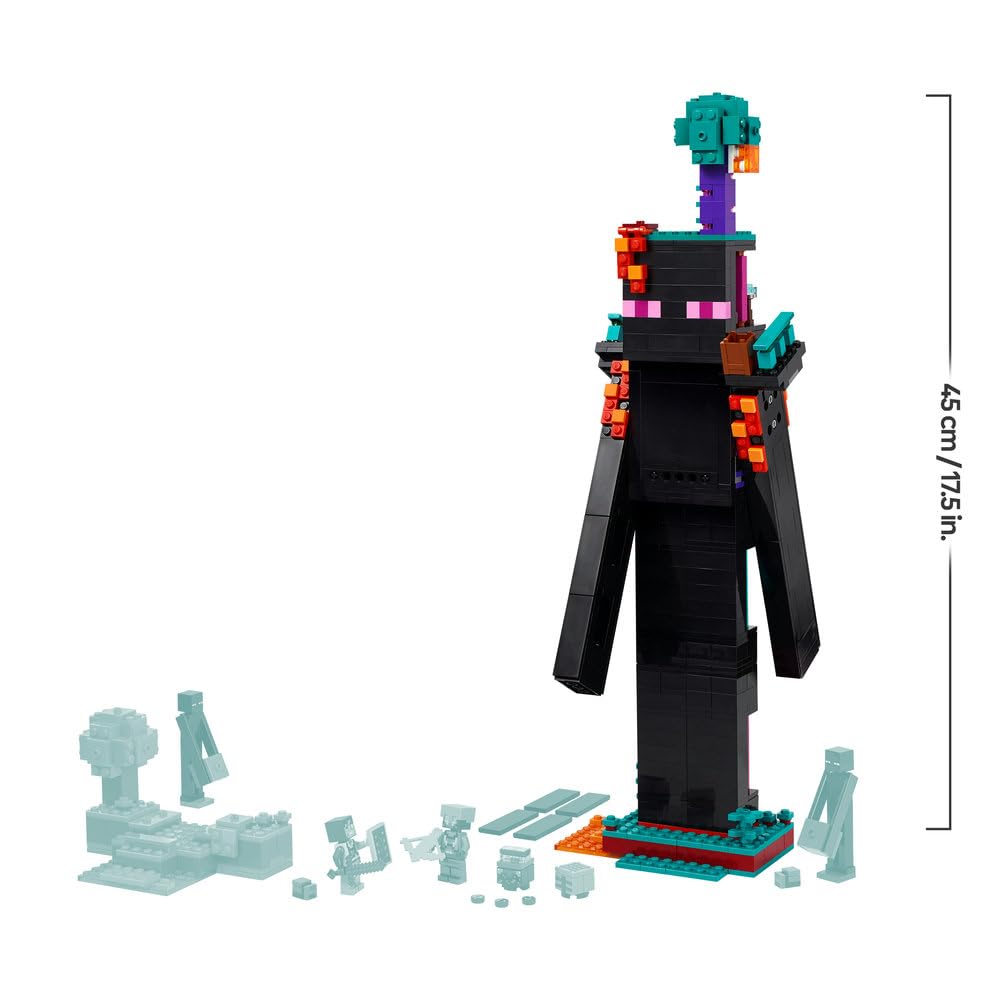 LEGO Minecraft Enderman Tower Playset 21279 Birthday Gift Blocks for Boys and Girls Ages 9-11 Kids Elementary School Children Battle Robot