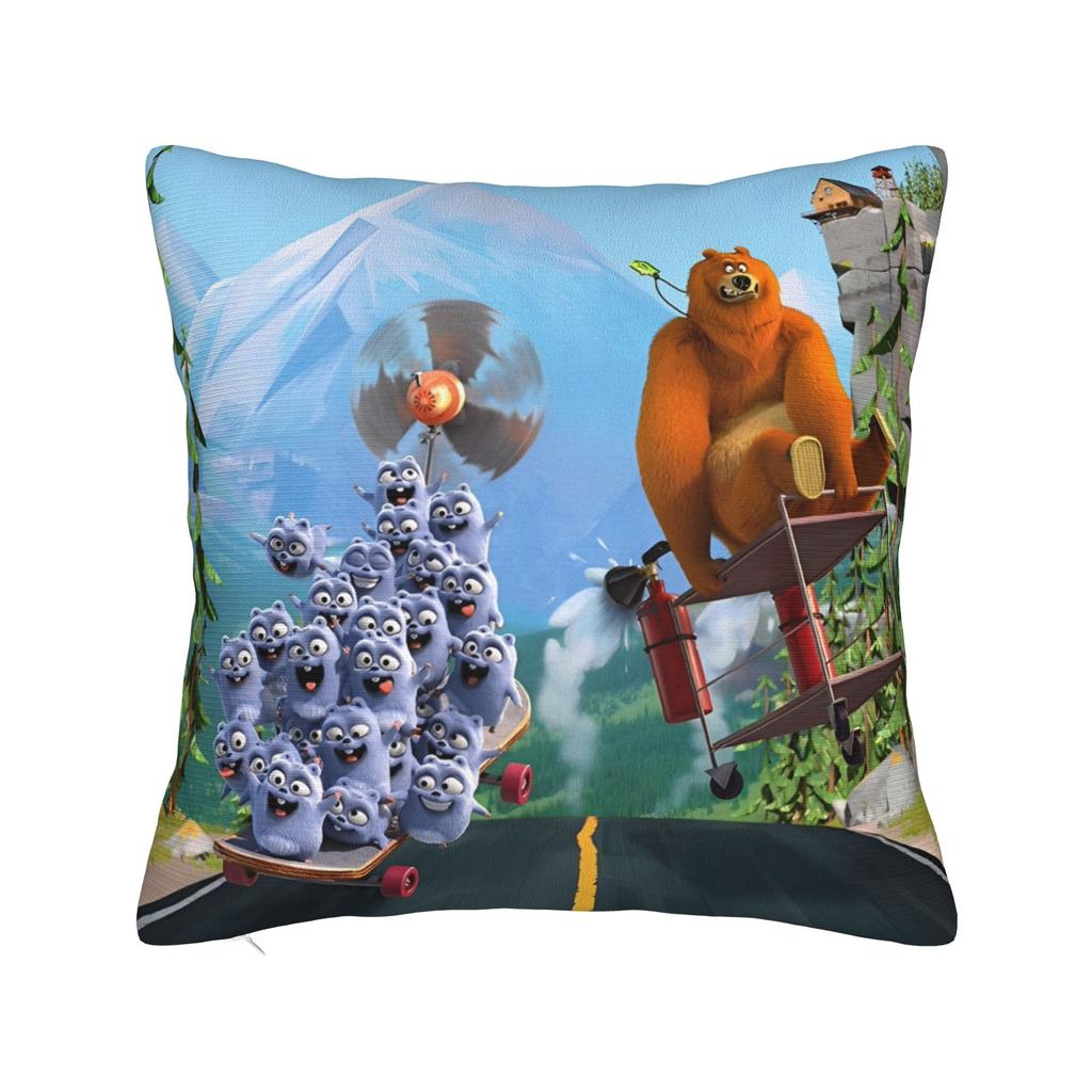Decorative Pillow Covers Grizzy and The Lemmings Cartoon Merch Bed  Throw Pillow Case Cover Square Multi-Size