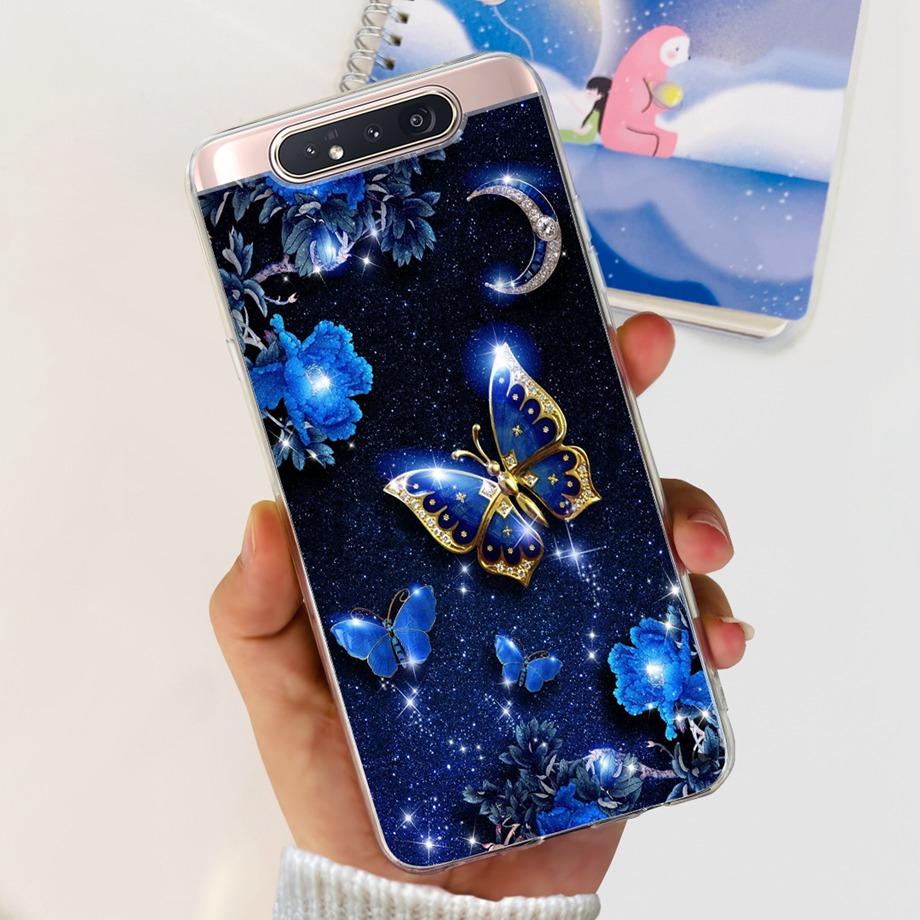 Прозрачный Мягкий ТПУ Чехол для Телефона Для Samsung Galaxy A80 Samsung A90 Чехлы Женский Модный Девичий Рисунок Funda Бампер GalaxyA80