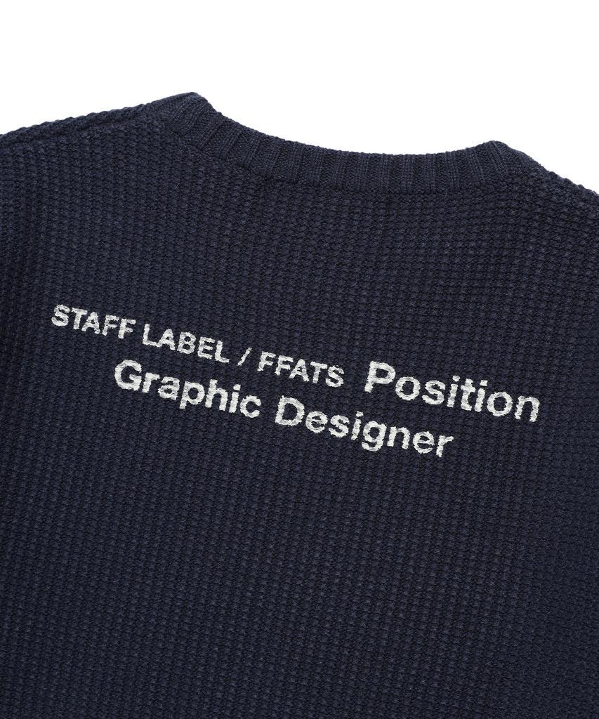 NICEGHOSTCLUB Ffats Позиционная Вязаная вещь_Темно-синий(Ng2Efuk611A)