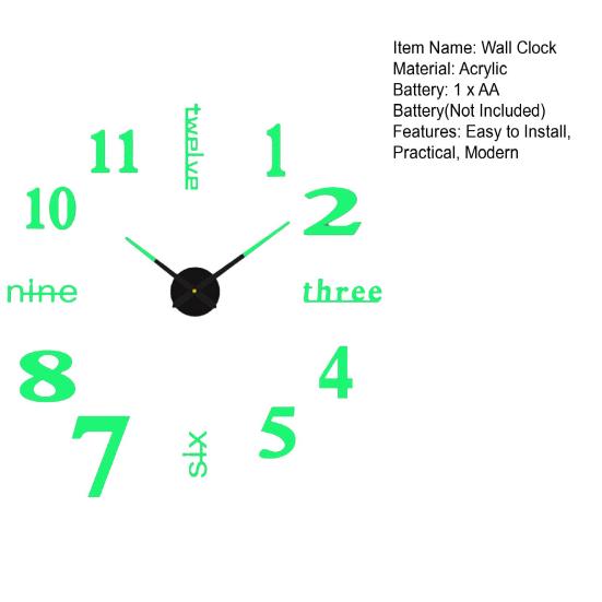 Современные скандинавские настенные часы на батарейках, тихие, с плавным ходом, с арабскими цифрами, 3D-эффект