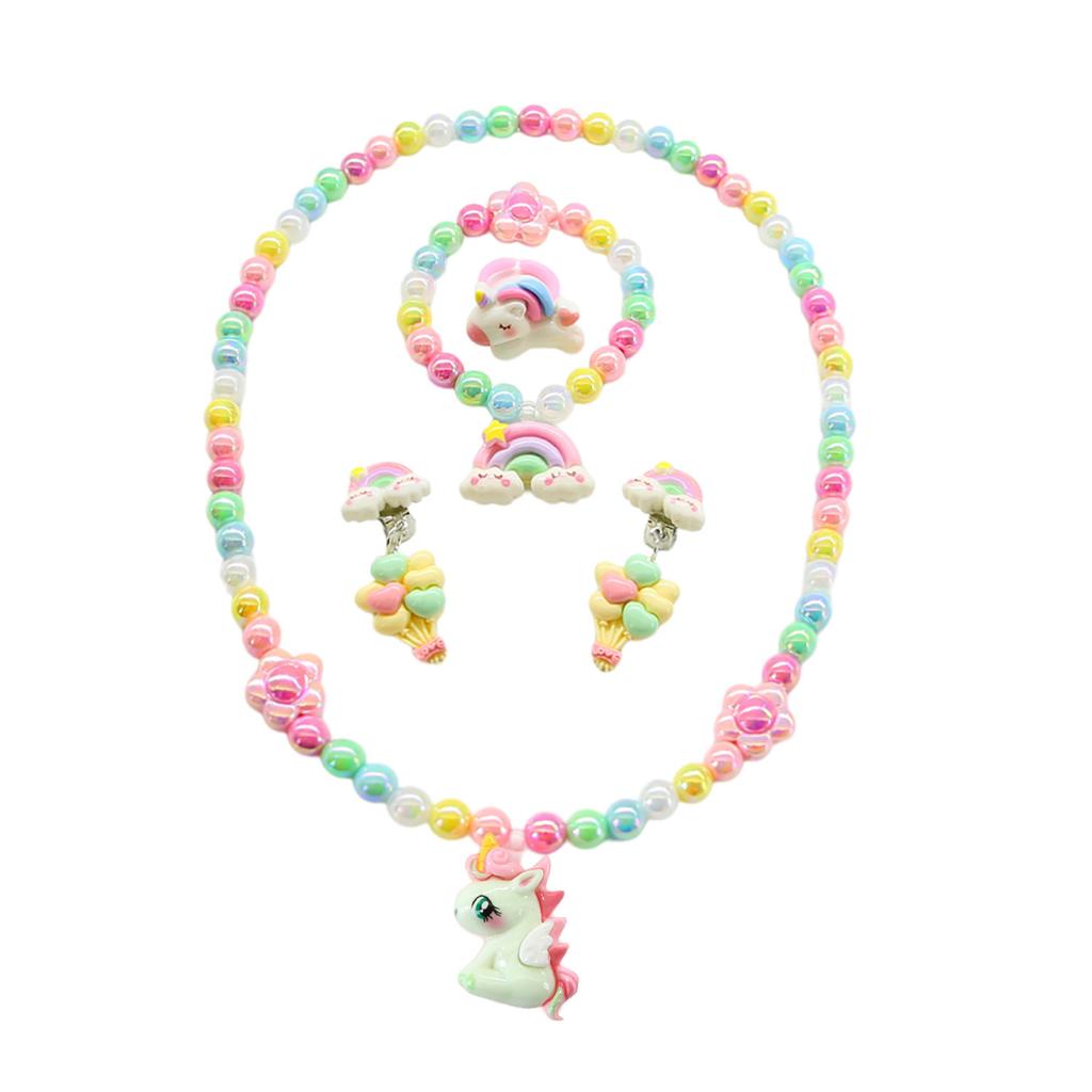 Unicorn princess accessories set, linking crown necklaces, headbands, girls' princess dress accessories, cross-border foreign trade